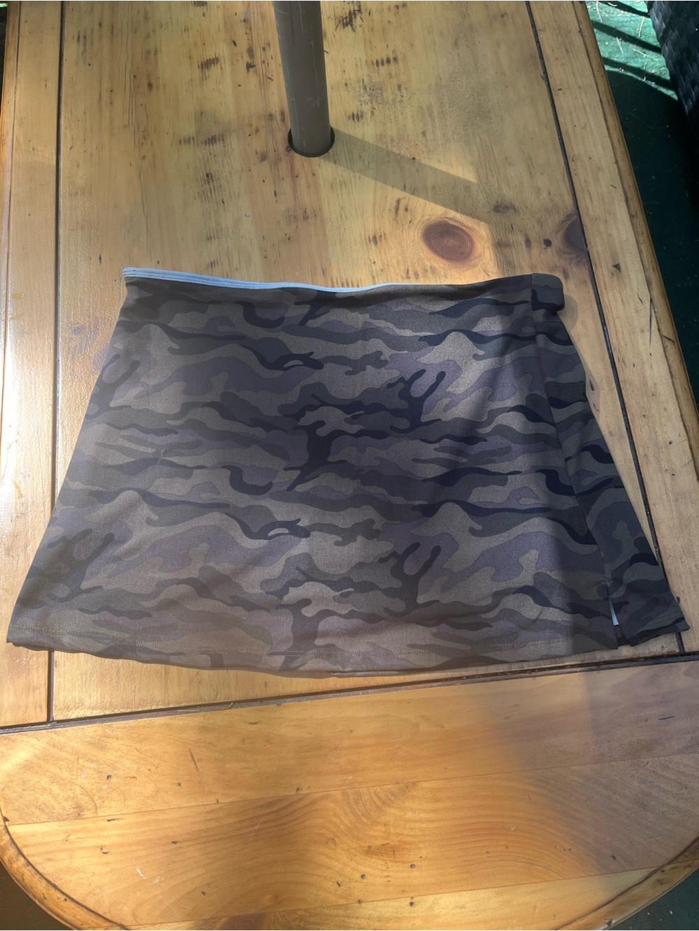 Camo Print Mini Skort in Olive Green